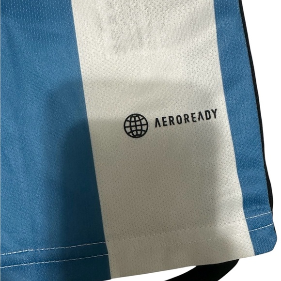 Adidas Messi #10 Argentina Blue and White Striped Soccer Jersey - Picture 4 of 9